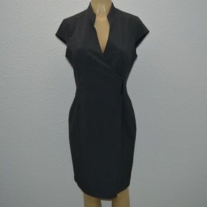 Calvin Klein size 8 gray wrap dress